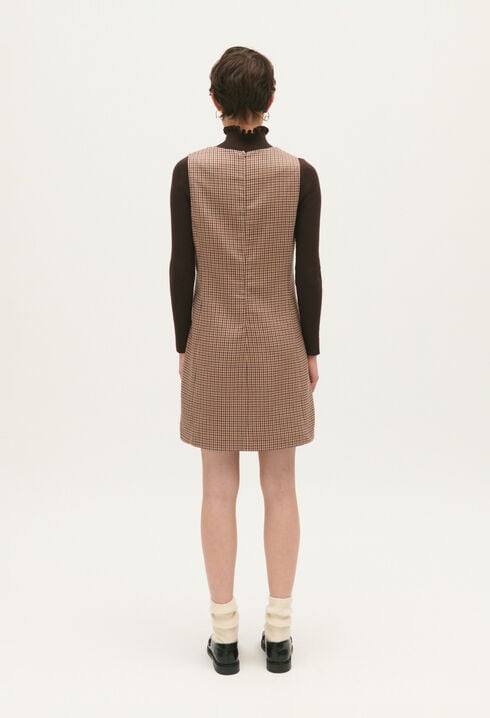 Camel print short dress