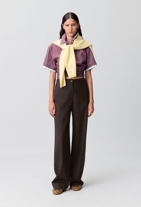 Straight Wool Trousers