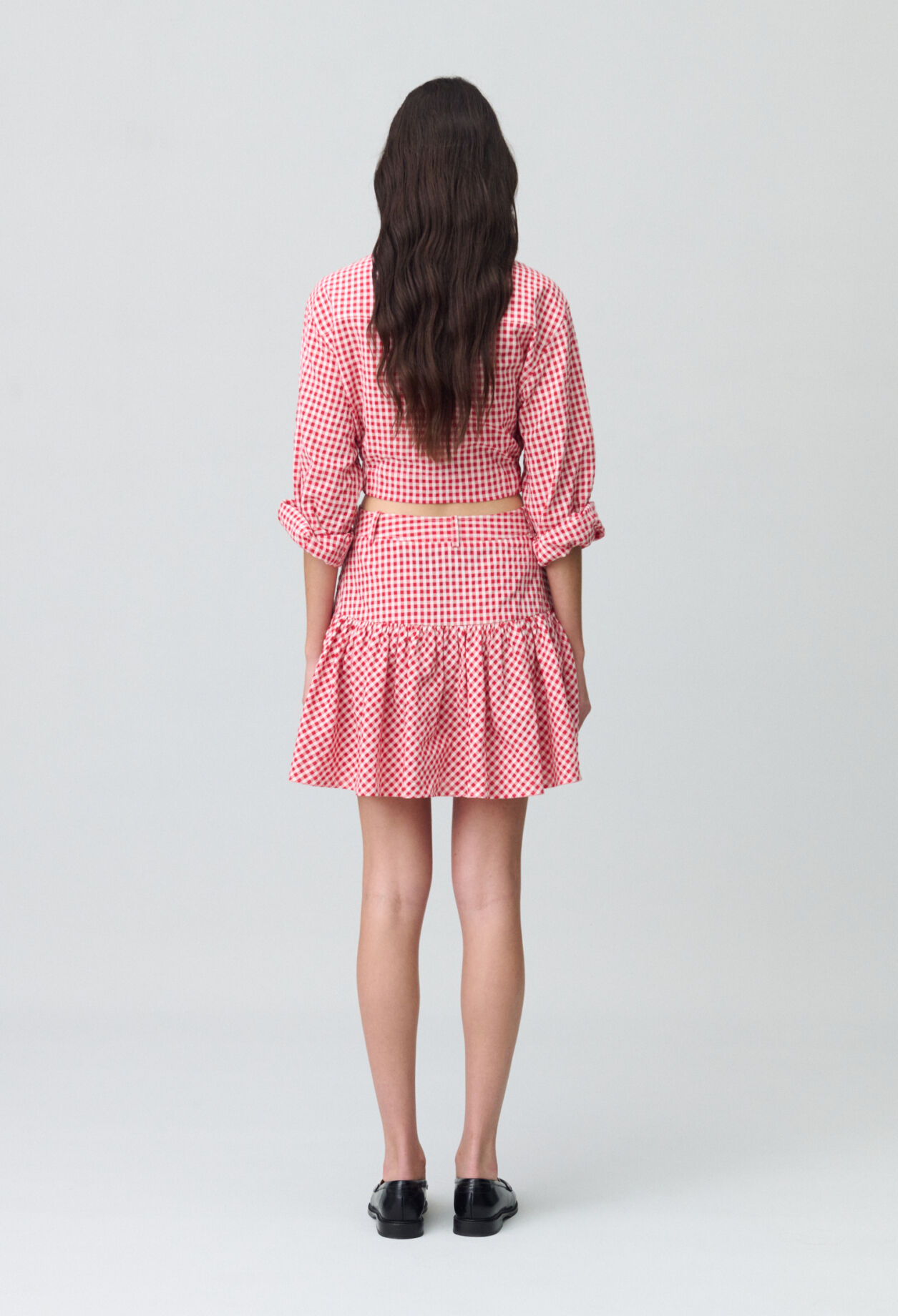Gingham Check Mini Skirt