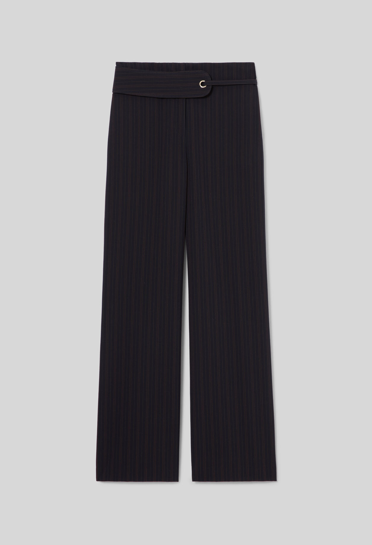 Straight striped trousers