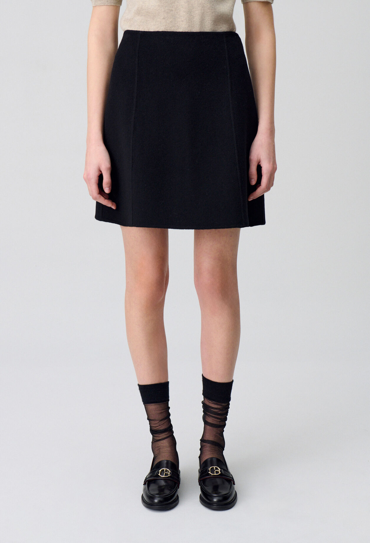 Straight mini skirt