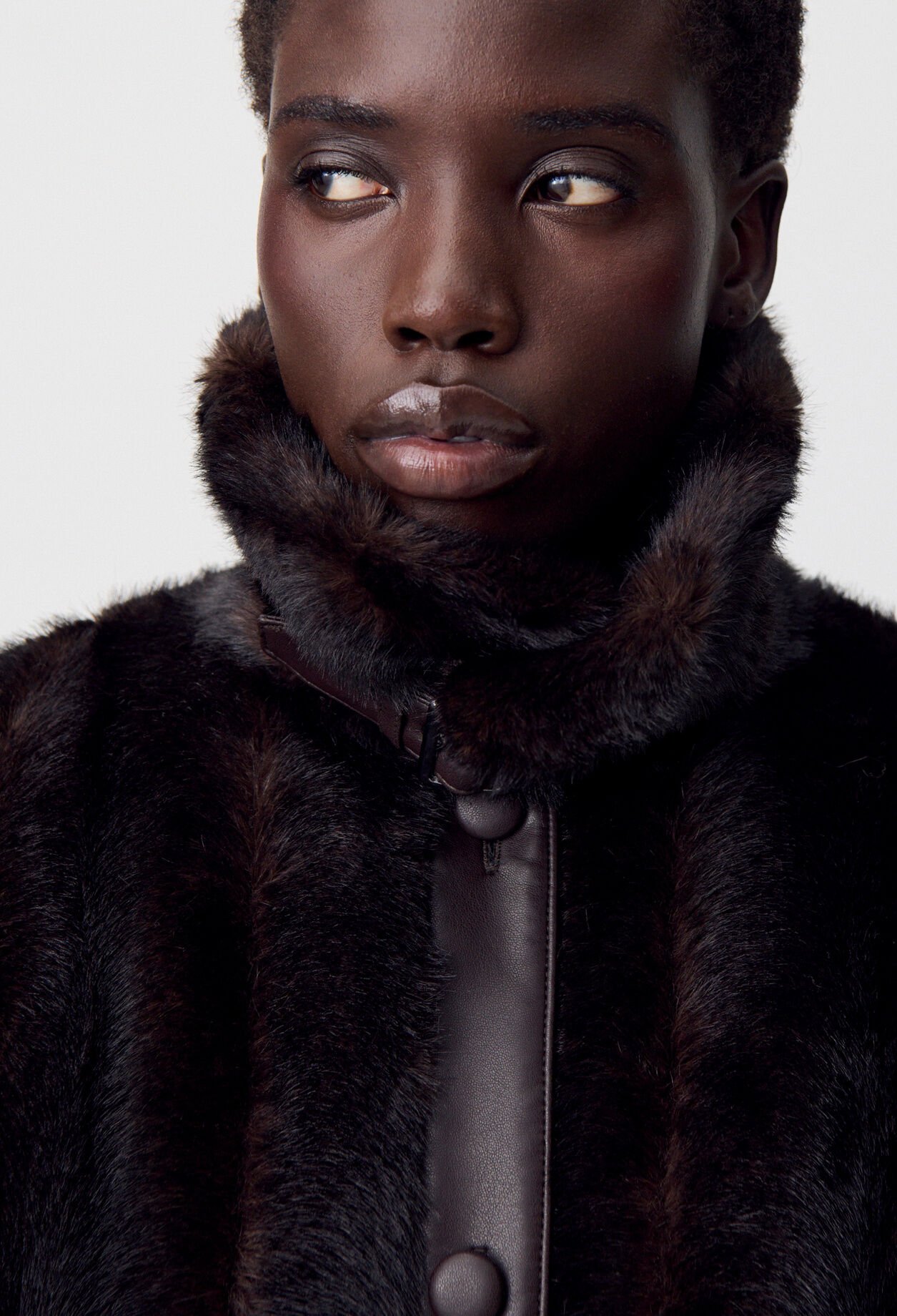 Faux fur coat