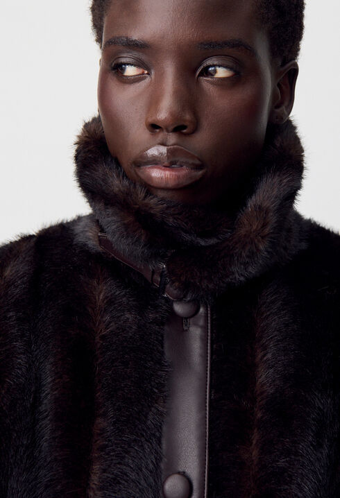 Faux fur coat