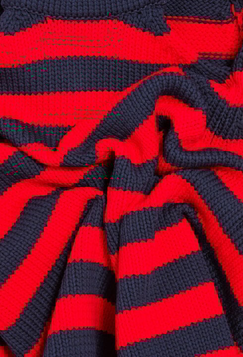 Two-tone striped jumper
