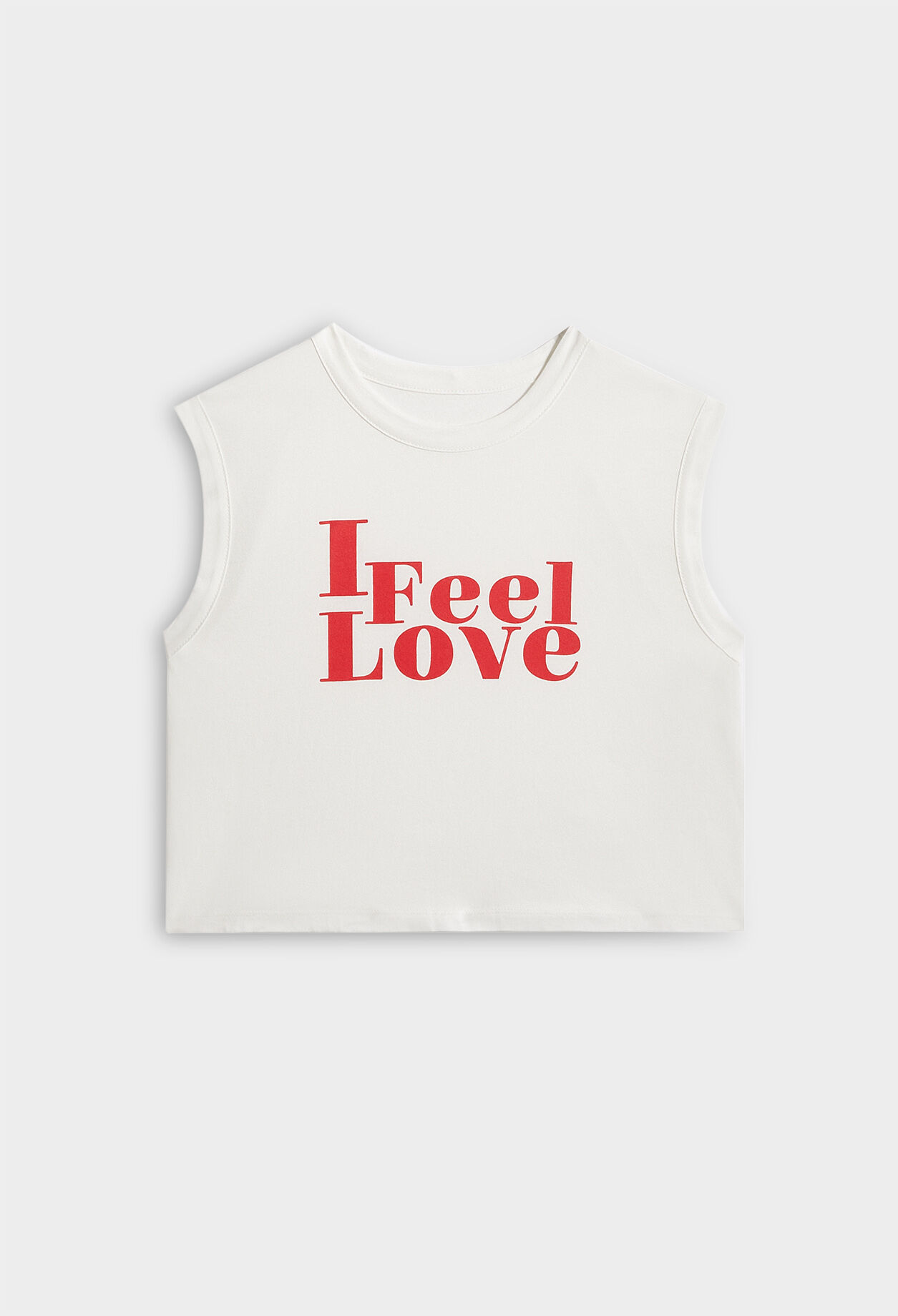 Cropped organic cotton T-shirt