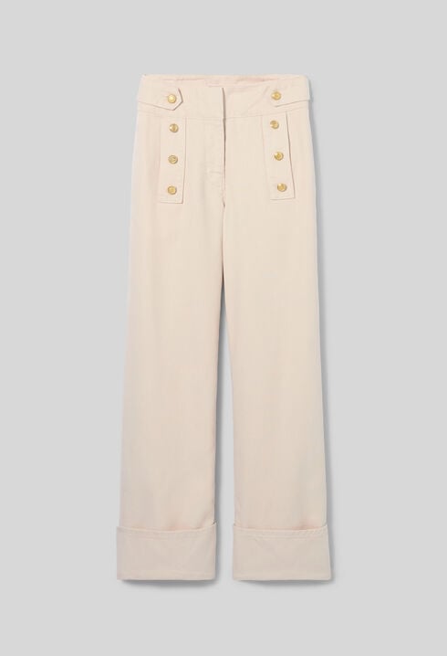 Light denim wide-leg jeans