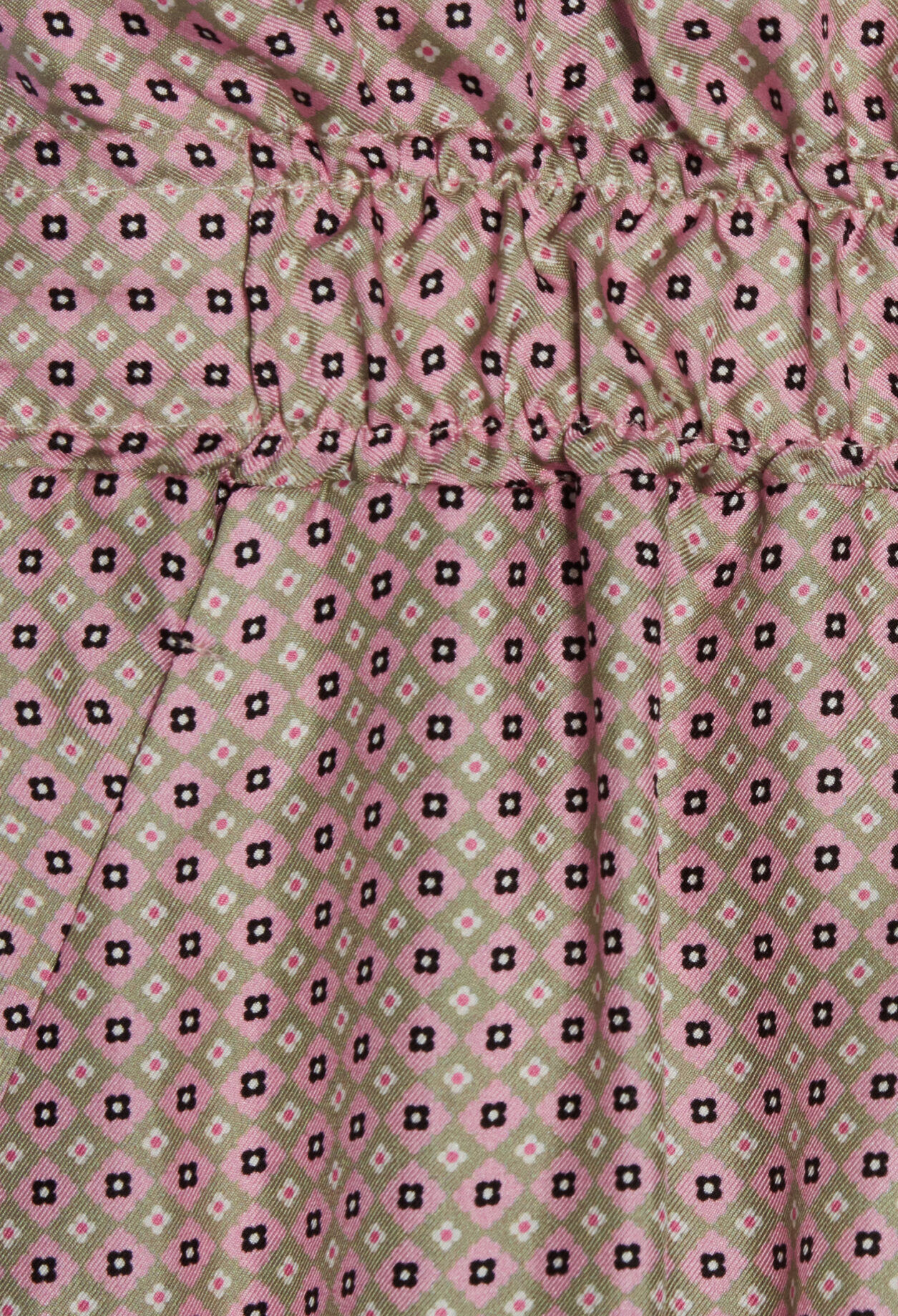 Loose pink silk trousers