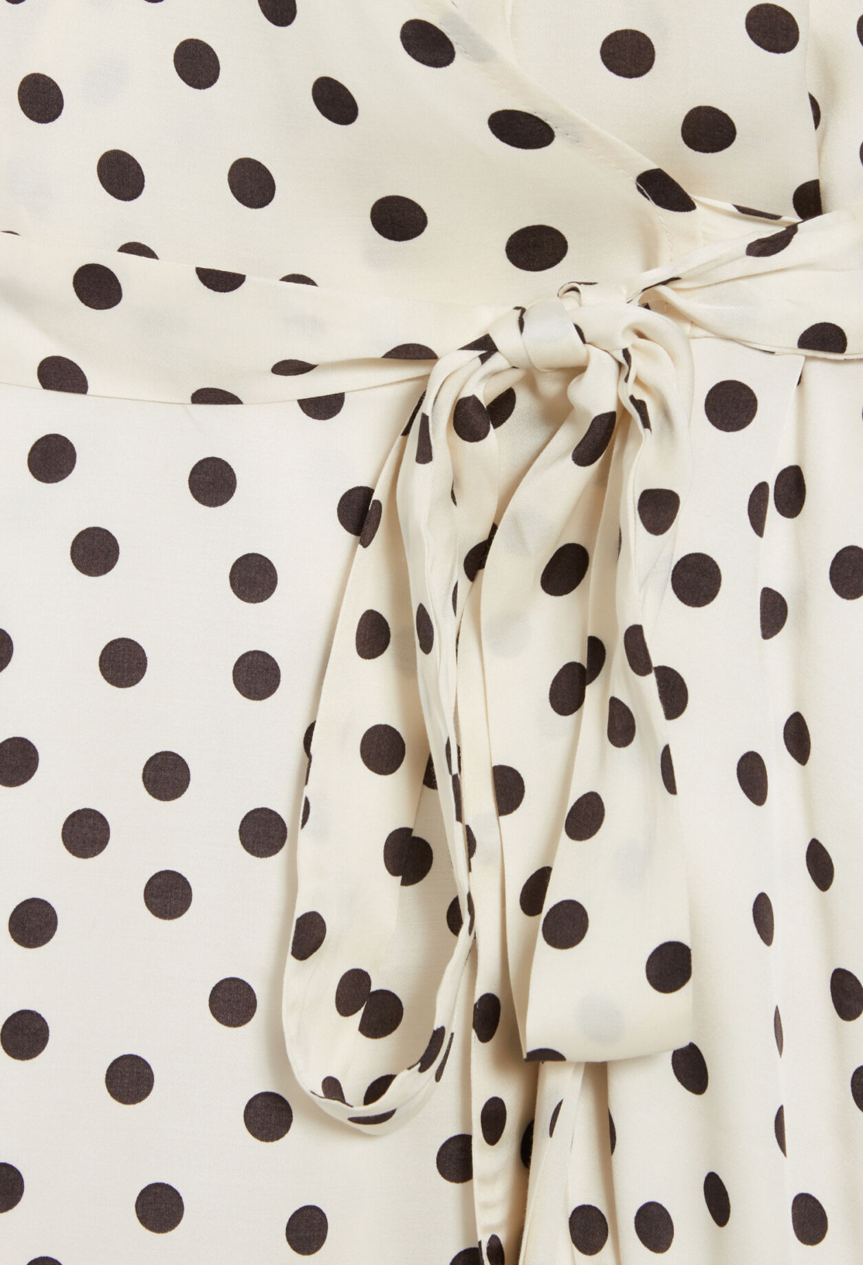 Black and white patterned wrap dress