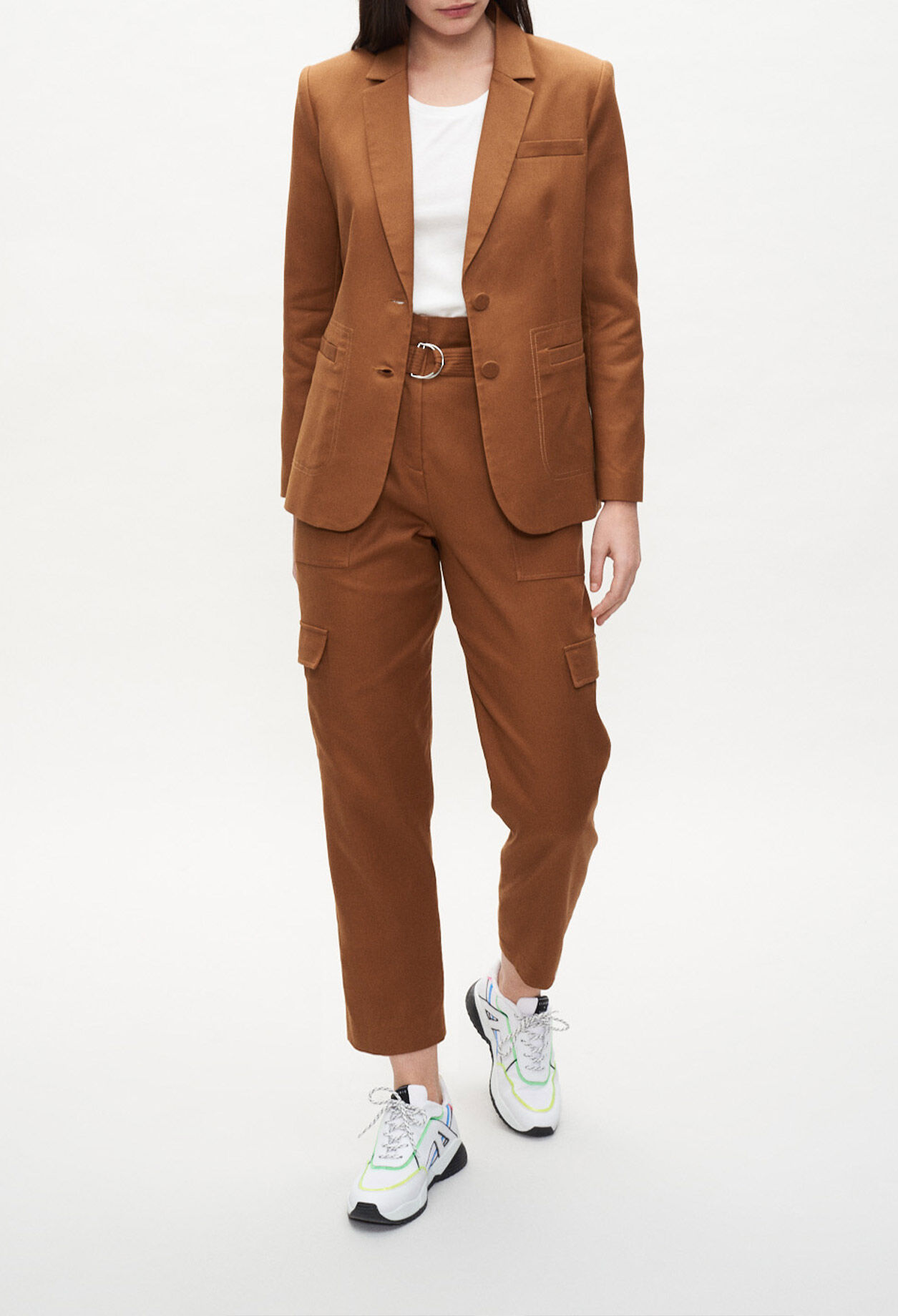 Topstitched tailored jacket