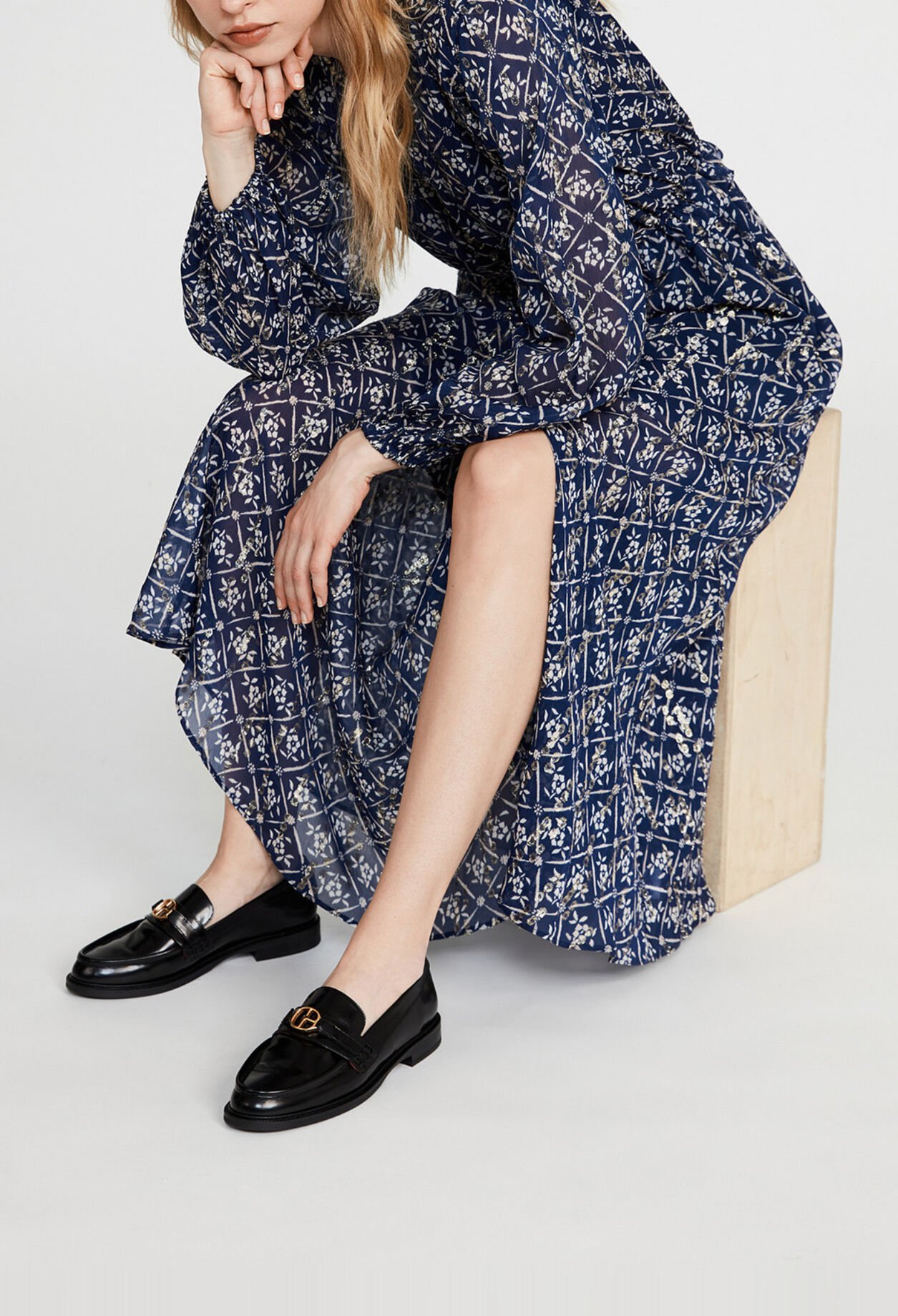 Robe longue à motifs fleuris