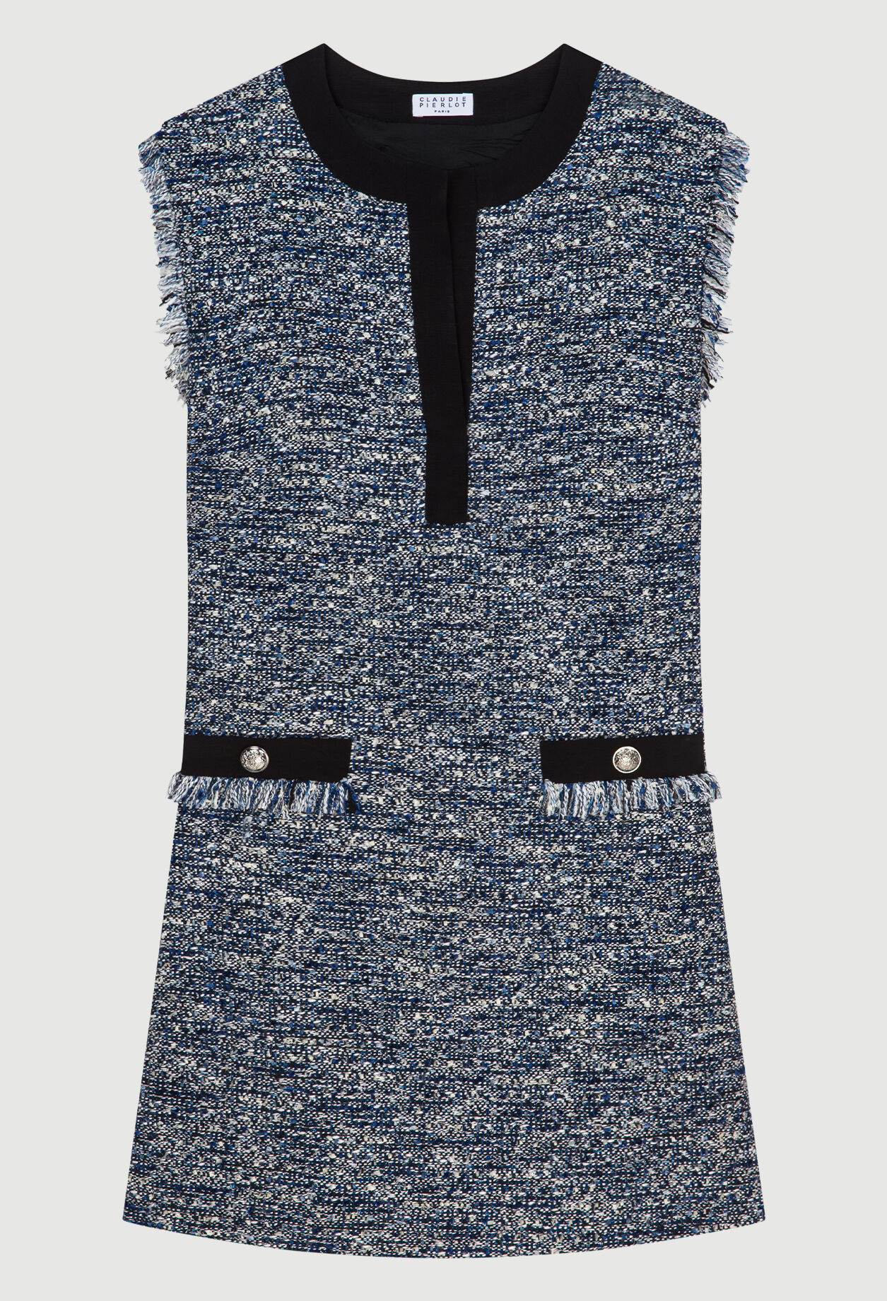 Sleeveless tweed dress