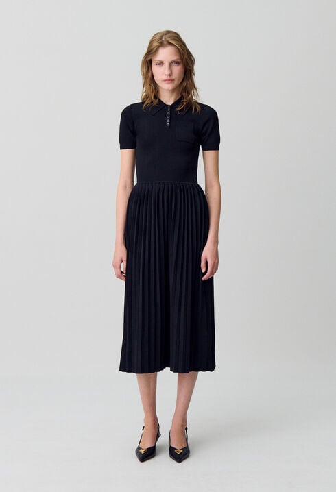 Fine-knit midi dress