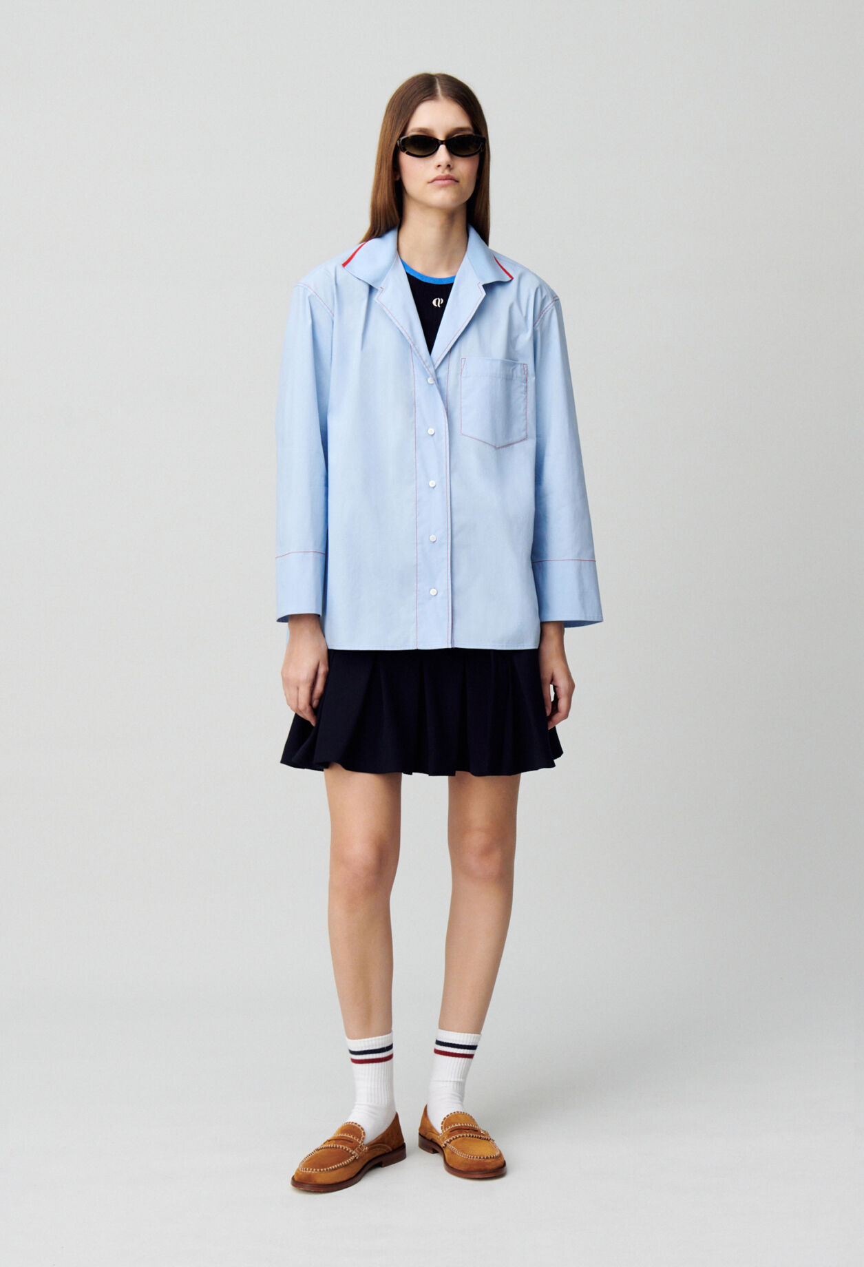 Oversized contrast shirt