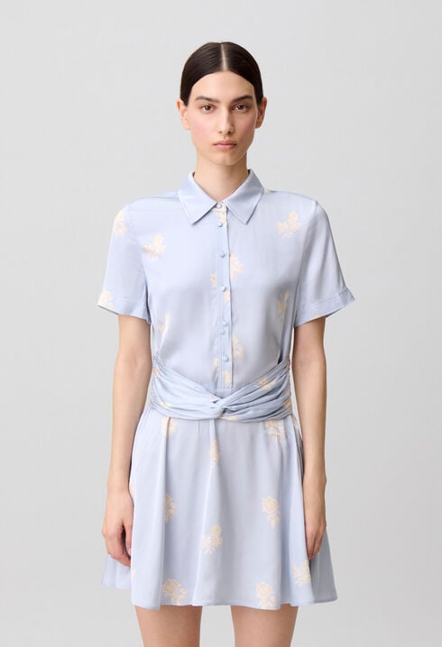 Floral satin dress