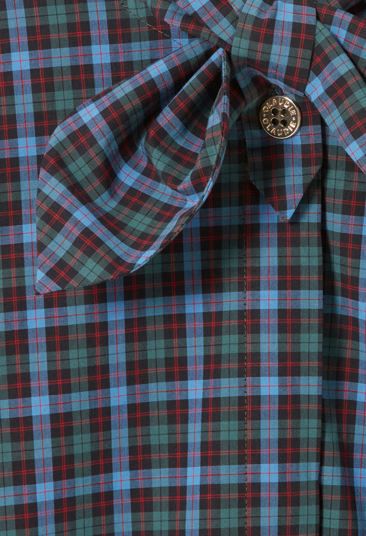 Poplin tie-neck shirt
