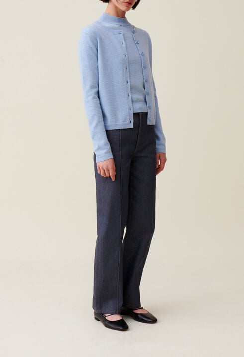 Wool Cardigan w/ CP Embroidery