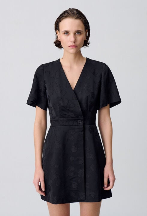 Wrap-Style Mini Dress