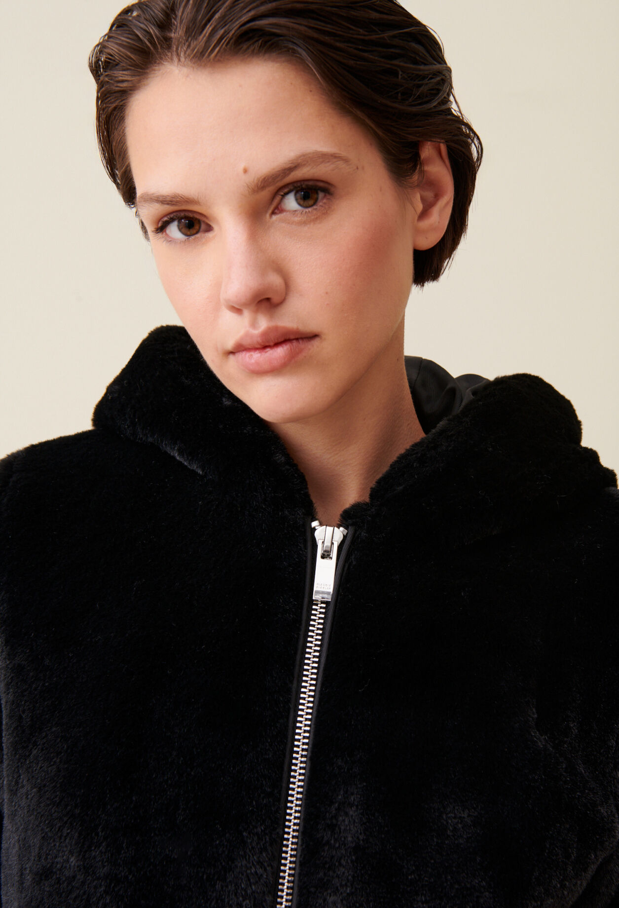 Hooded Faux Fur Jacket for women Claudie Pierlot