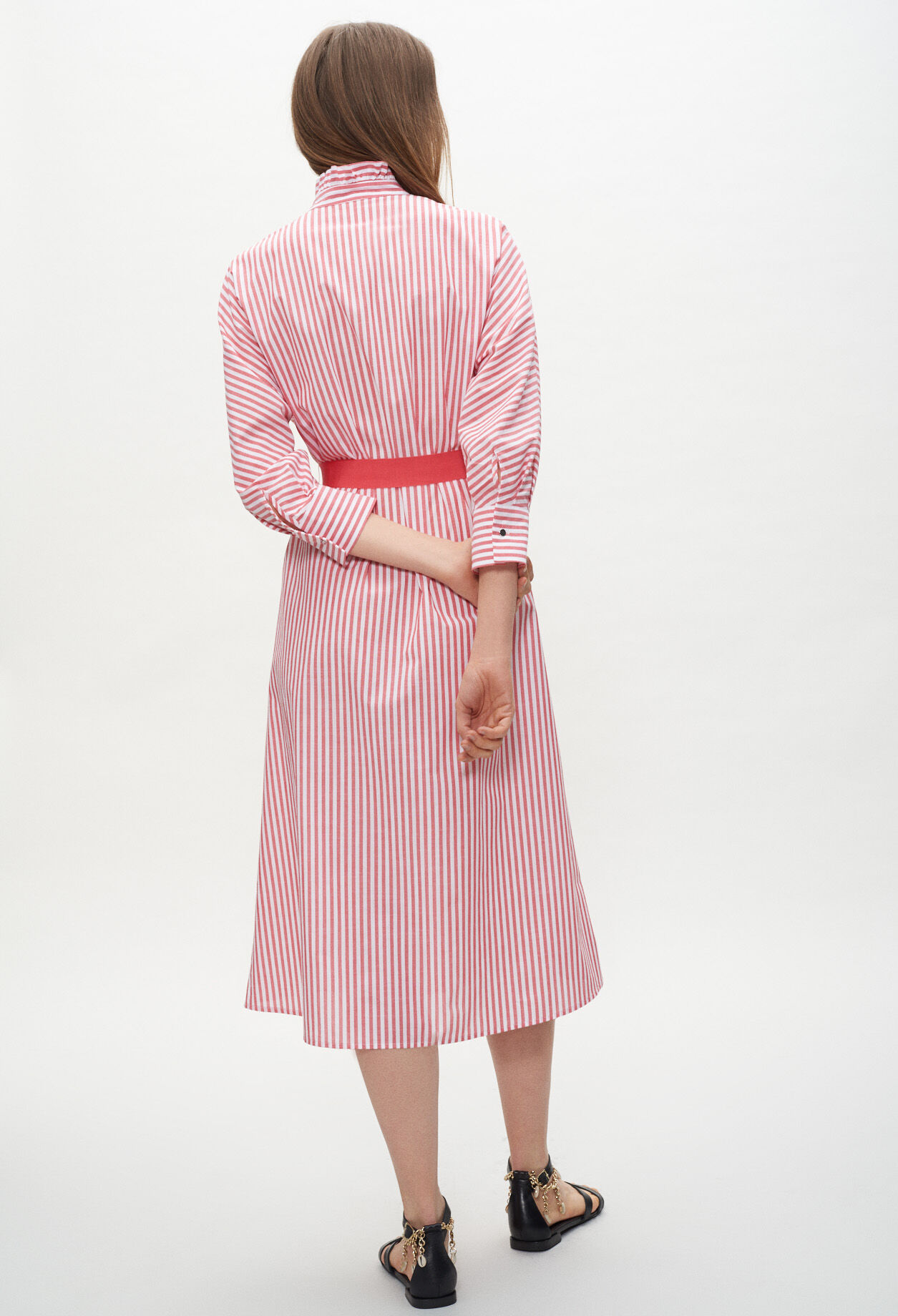 Belted shirt dress