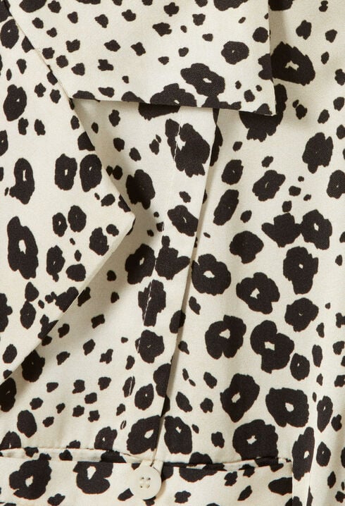 Animal print satin shirt