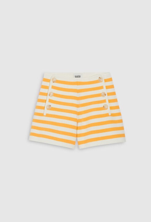 Stripey terry cloth shorts