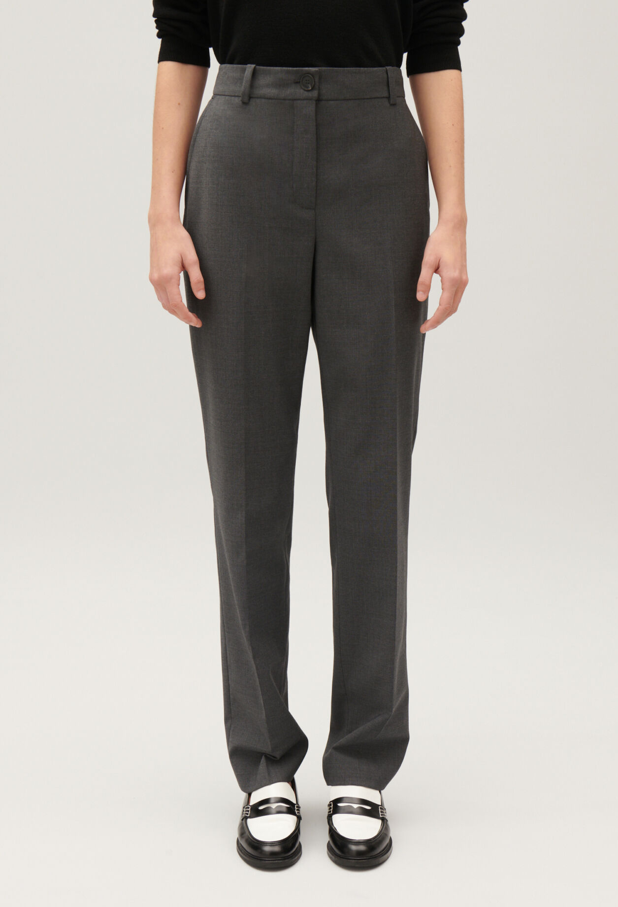 Flecked grey suit trousers