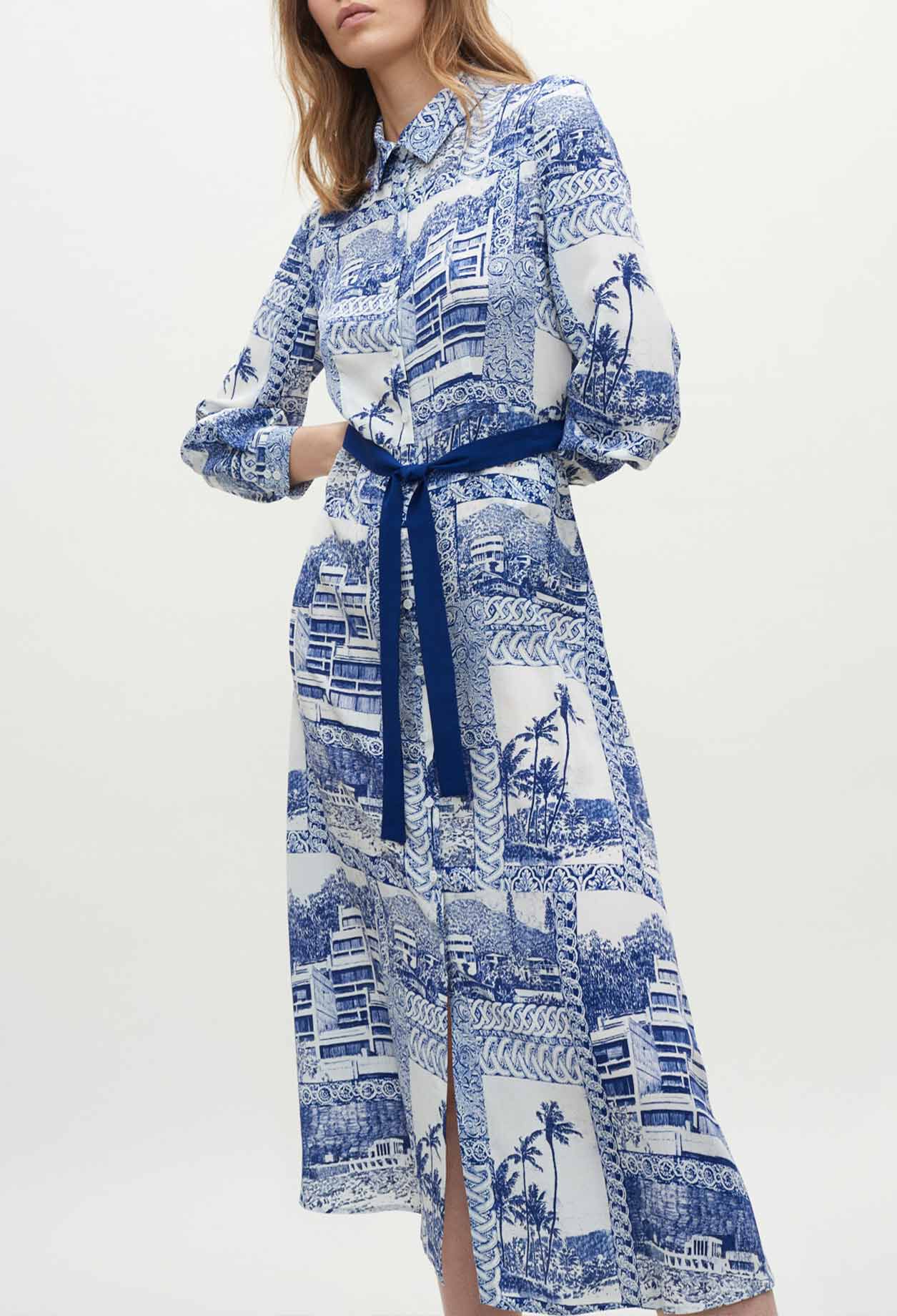 Toile de Jouy maxi dress