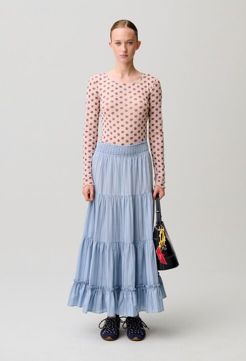 Long striped skirt