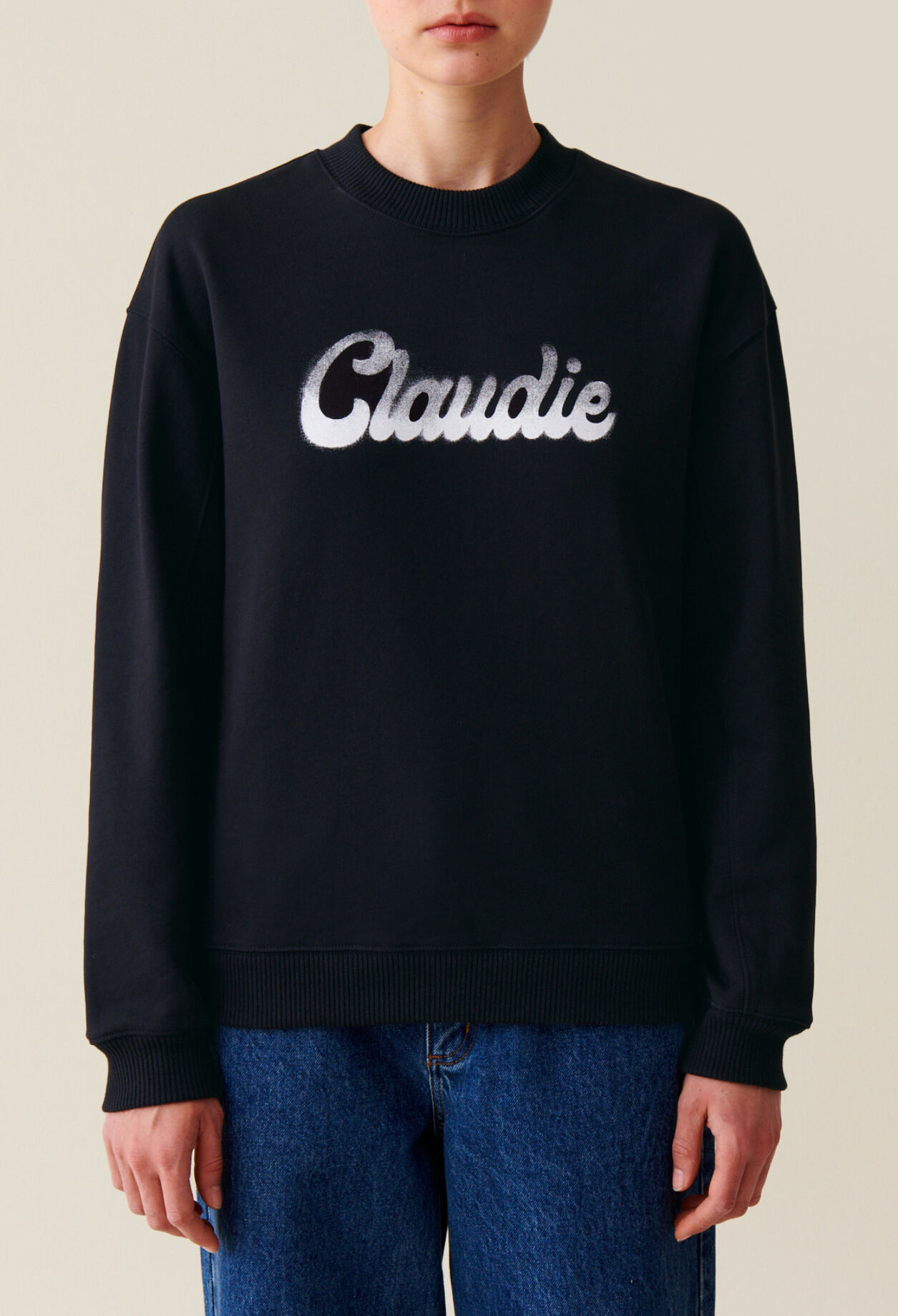 Oversized Claudie Print Sweatshirt