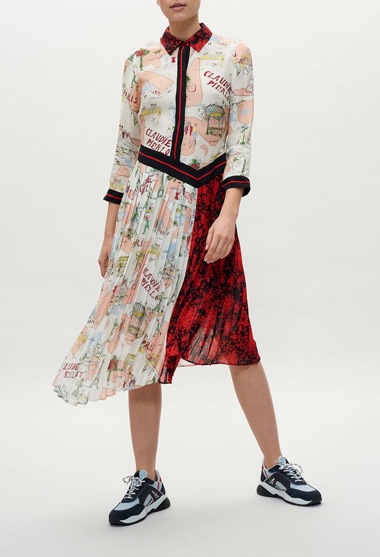 Printed medium-length dress for women | Claudie Pierlot