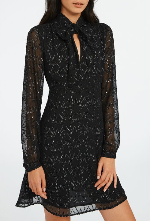 Short dress with star patterns