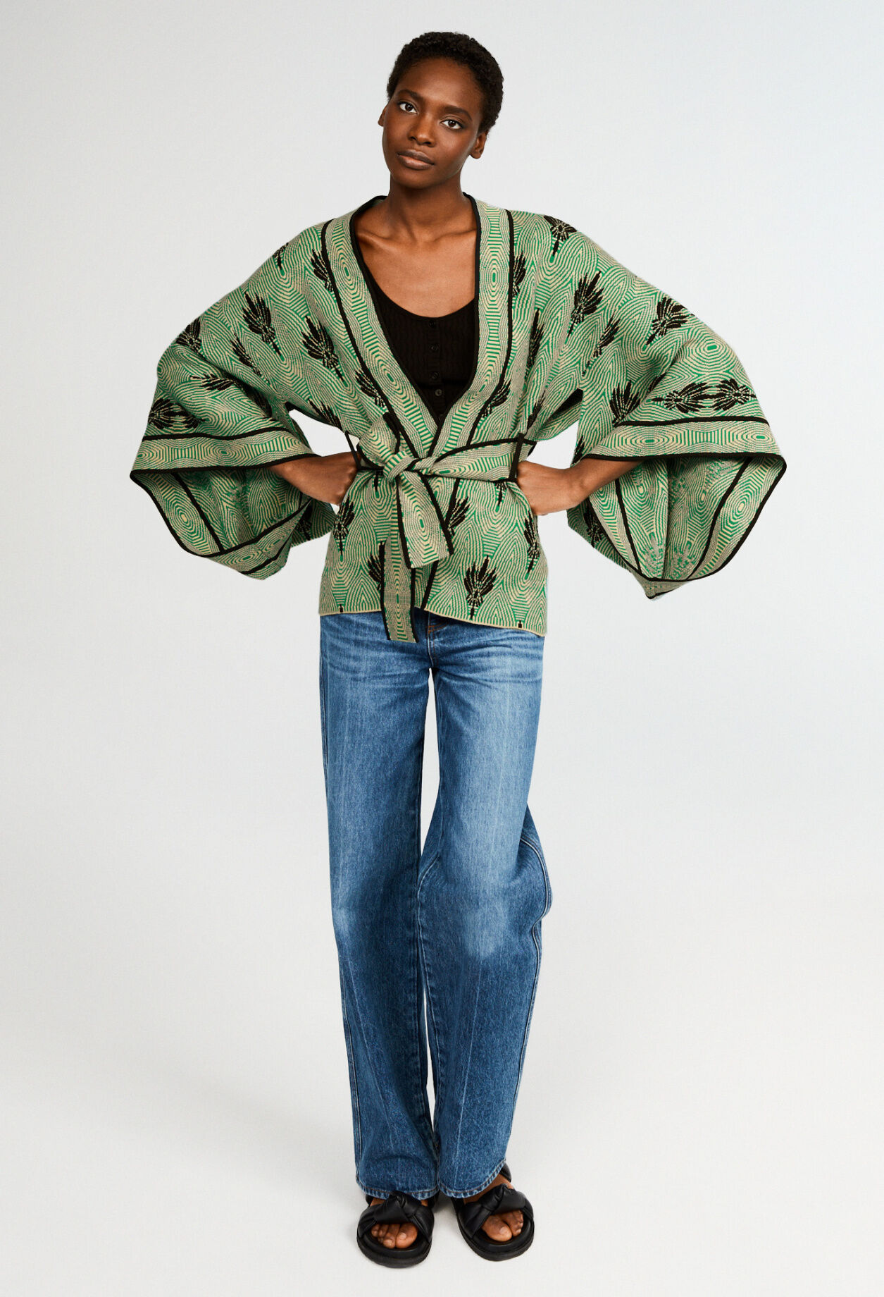 Kimono-style cardigan