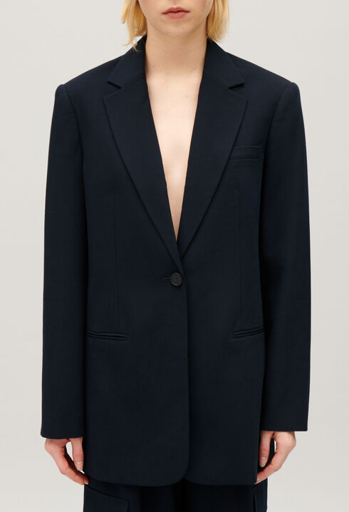 Navy oversized suit jacket