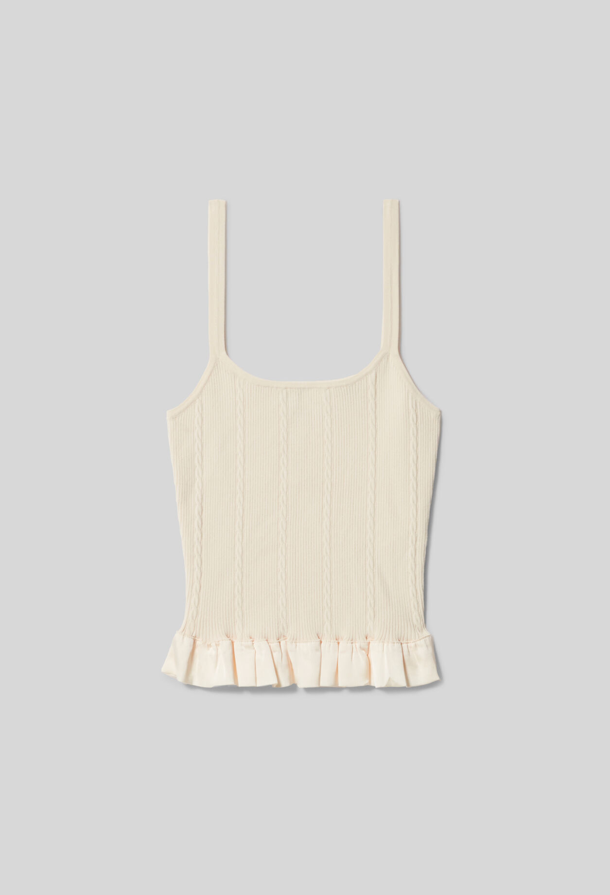 Ruffled satin top