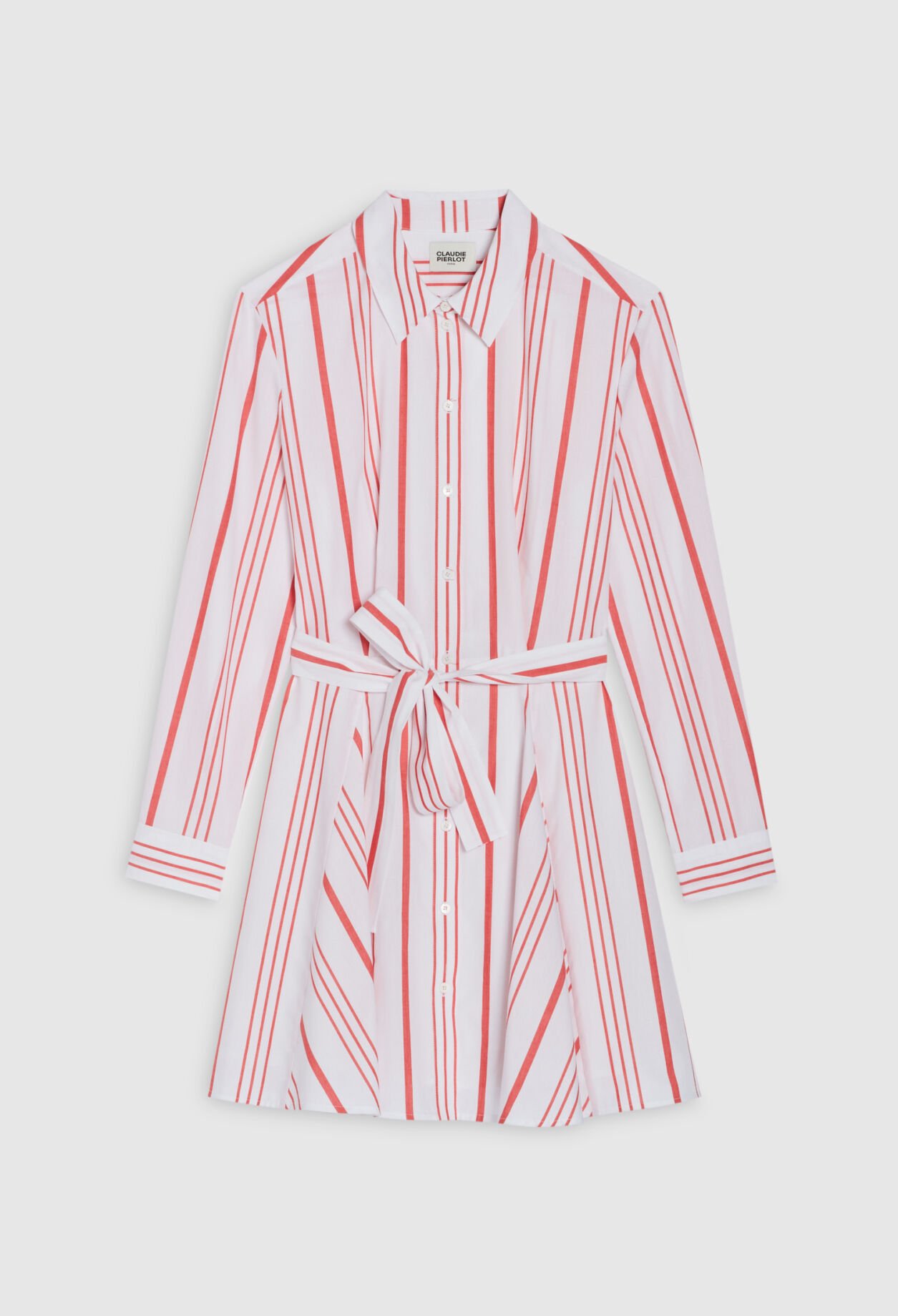 Short striped shirt dress