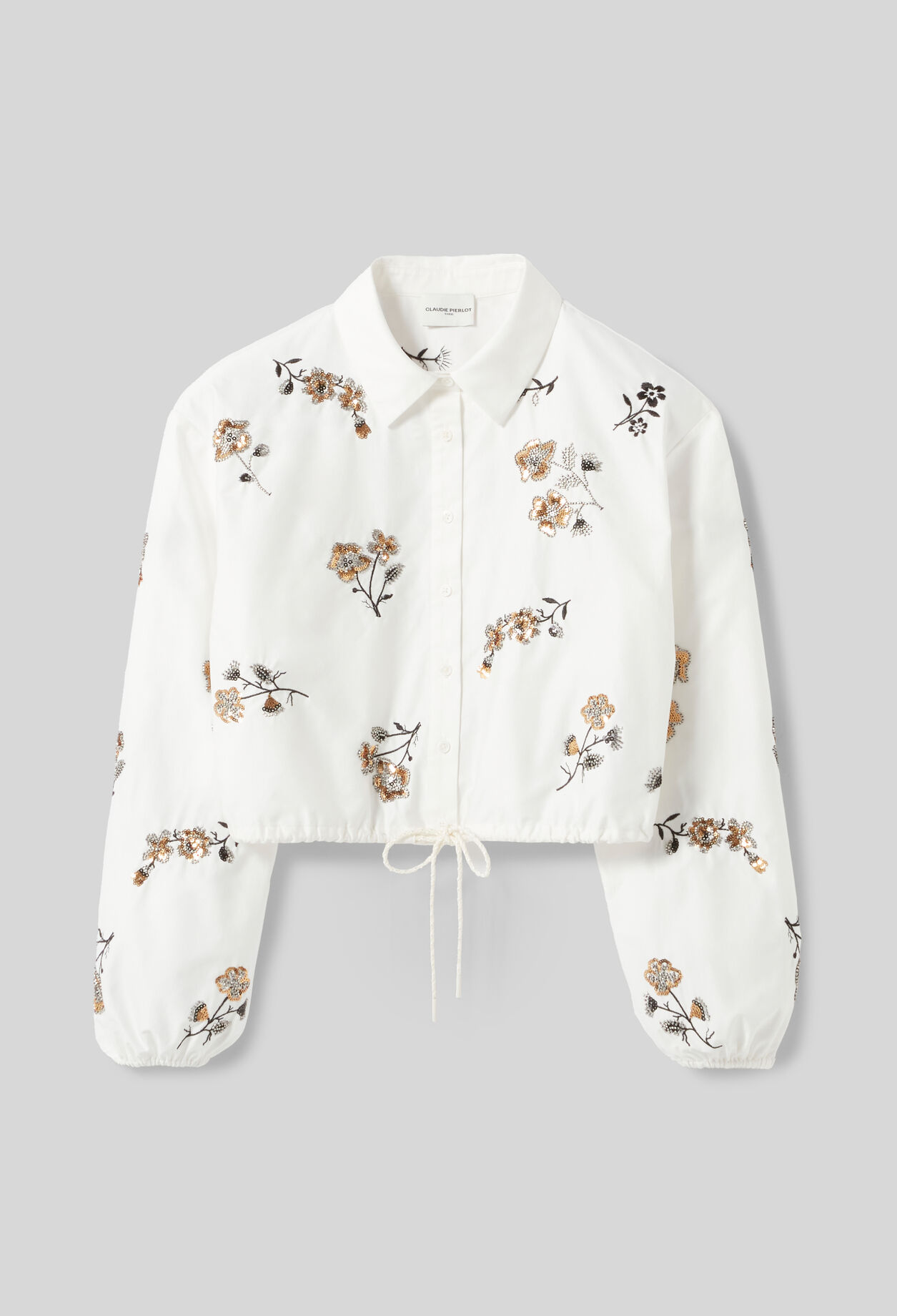 Floral and sequin shirt