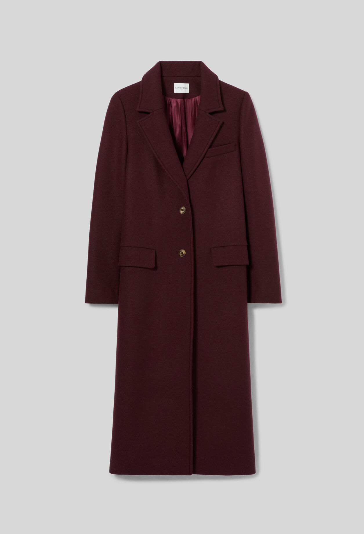 Long wool blend coat