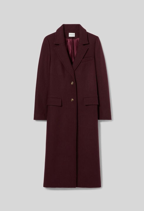 Long wool blend coat