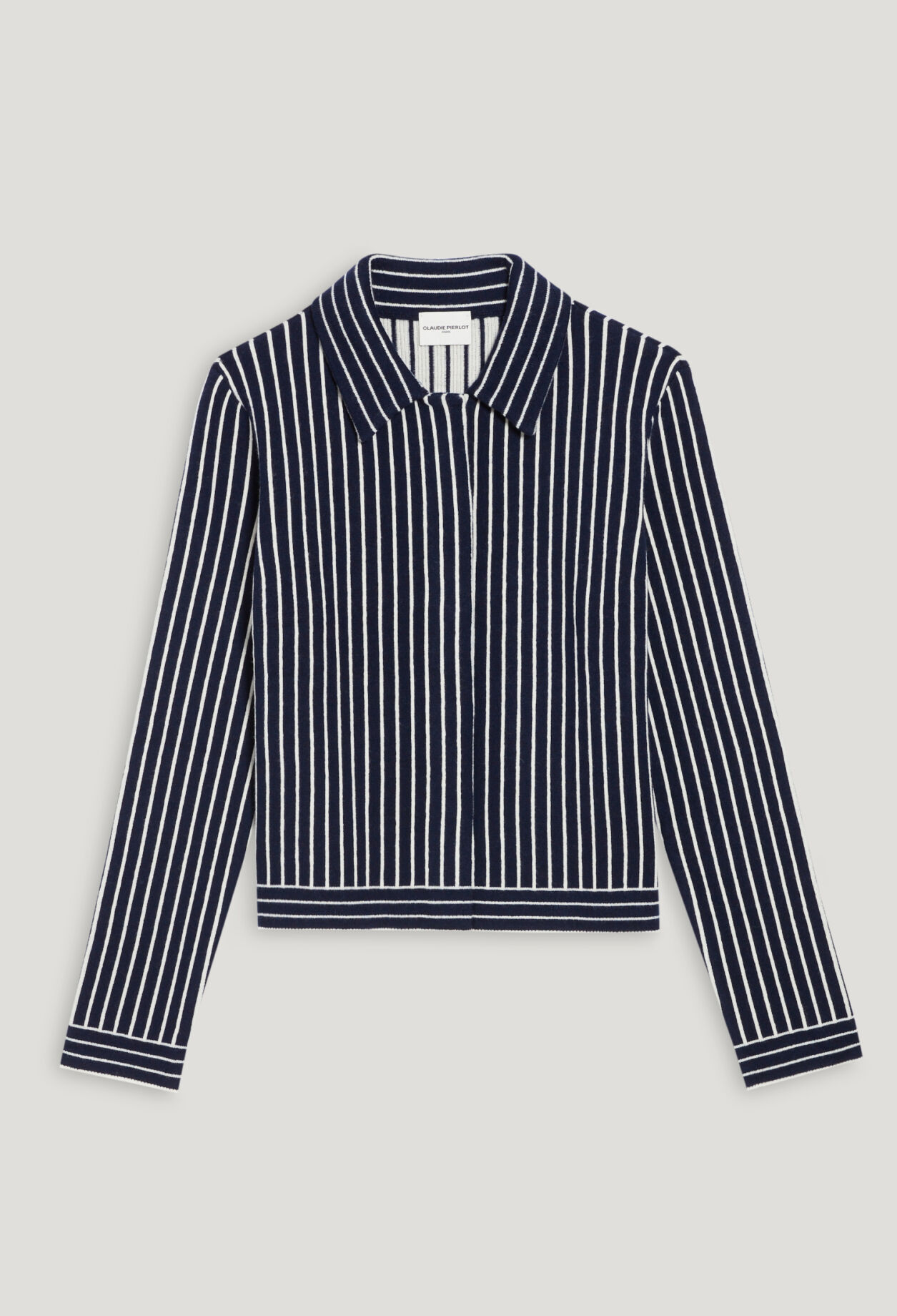 Stripy knit cardigan