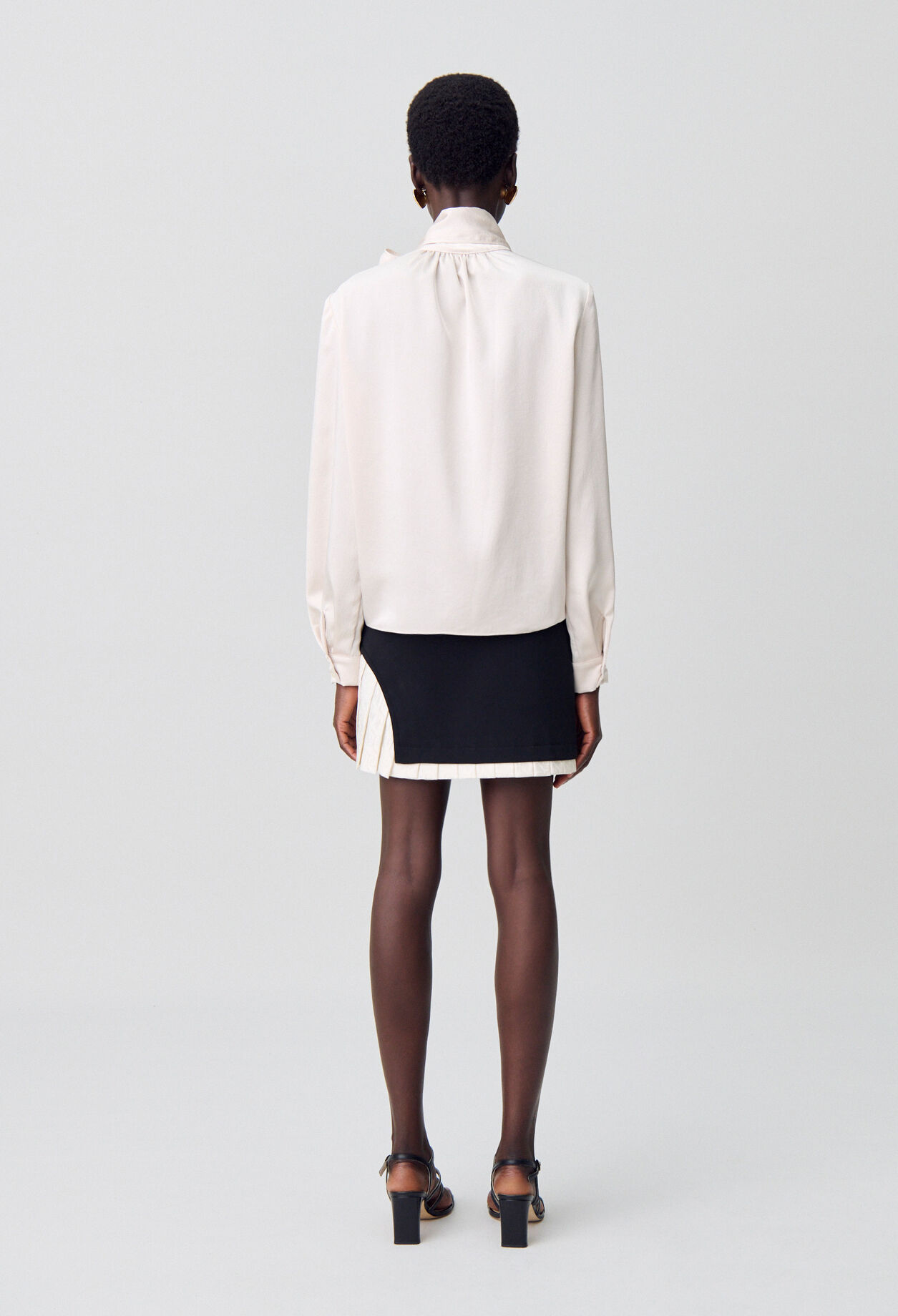 Flowing pussy-bow blouse