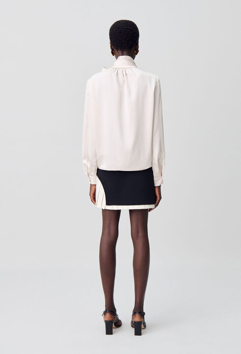 Flowing pussy-bow blouse