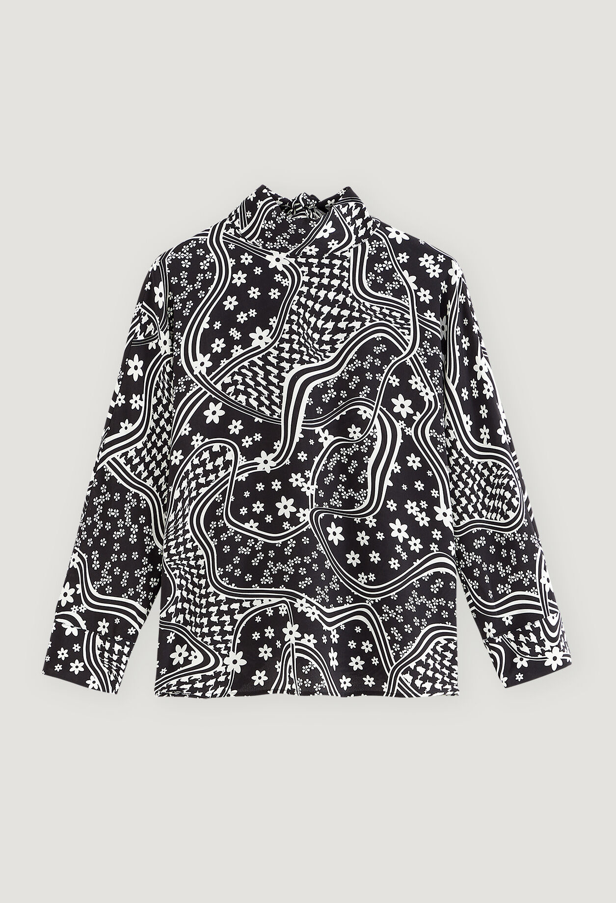 High-neck blouse