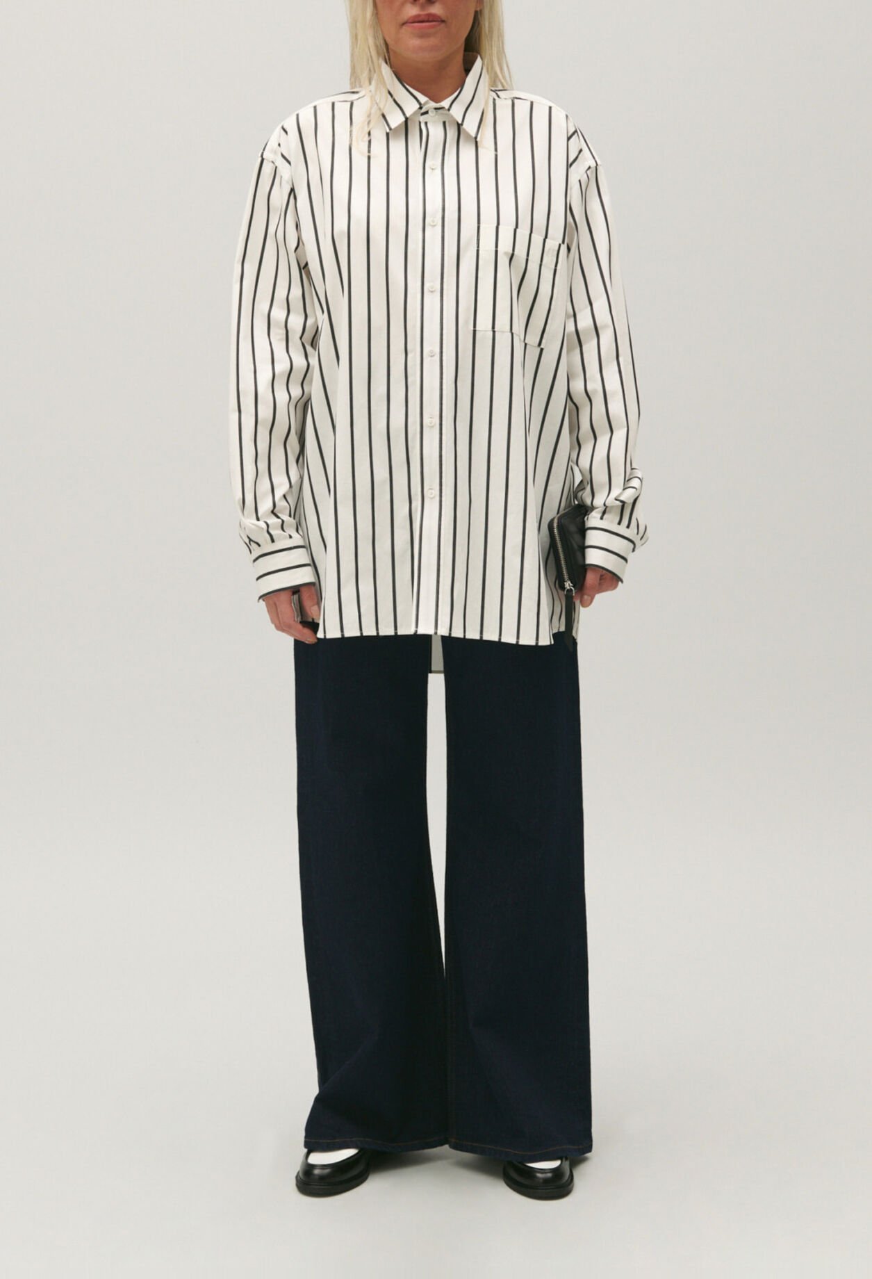 Oversized stripy shirt