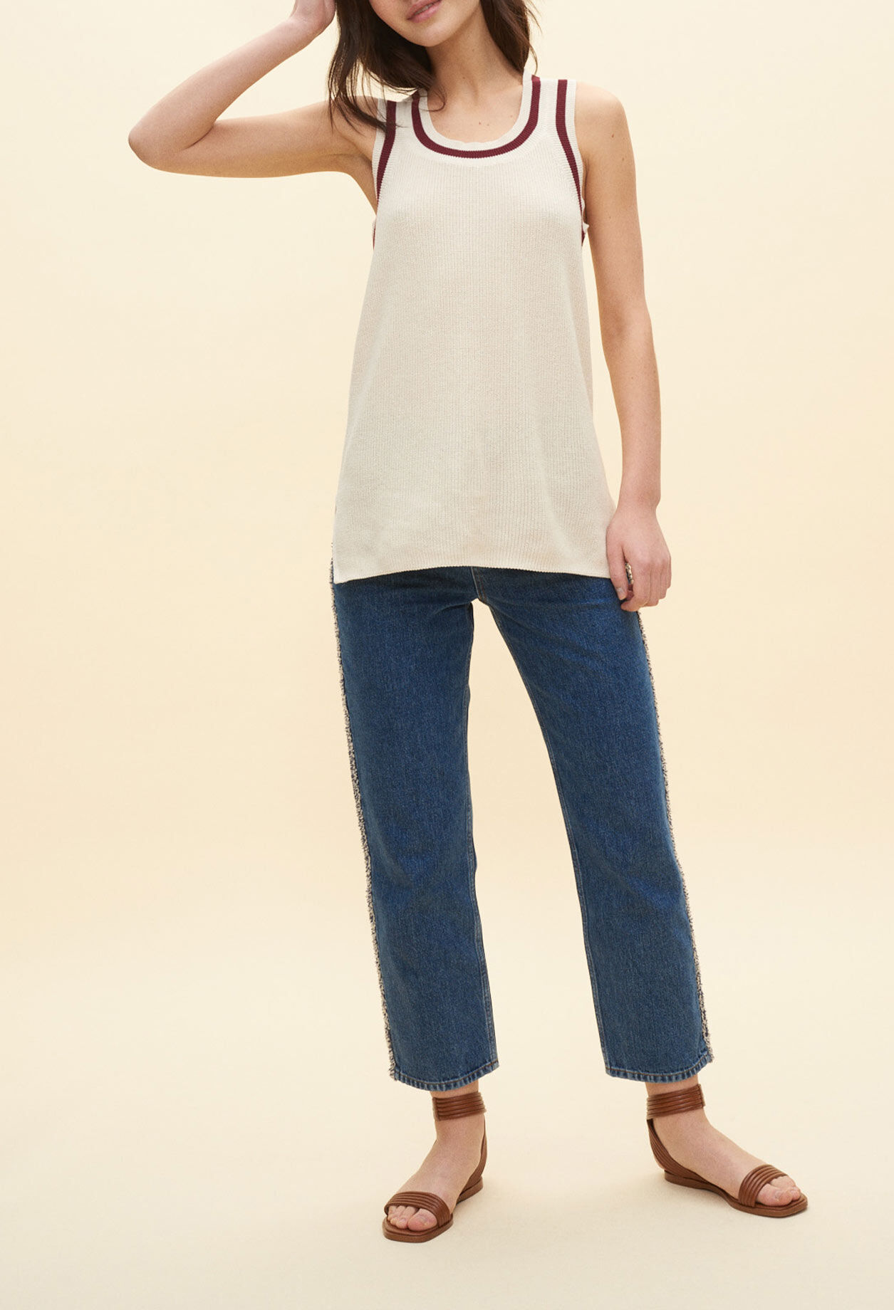 Knitted vest top