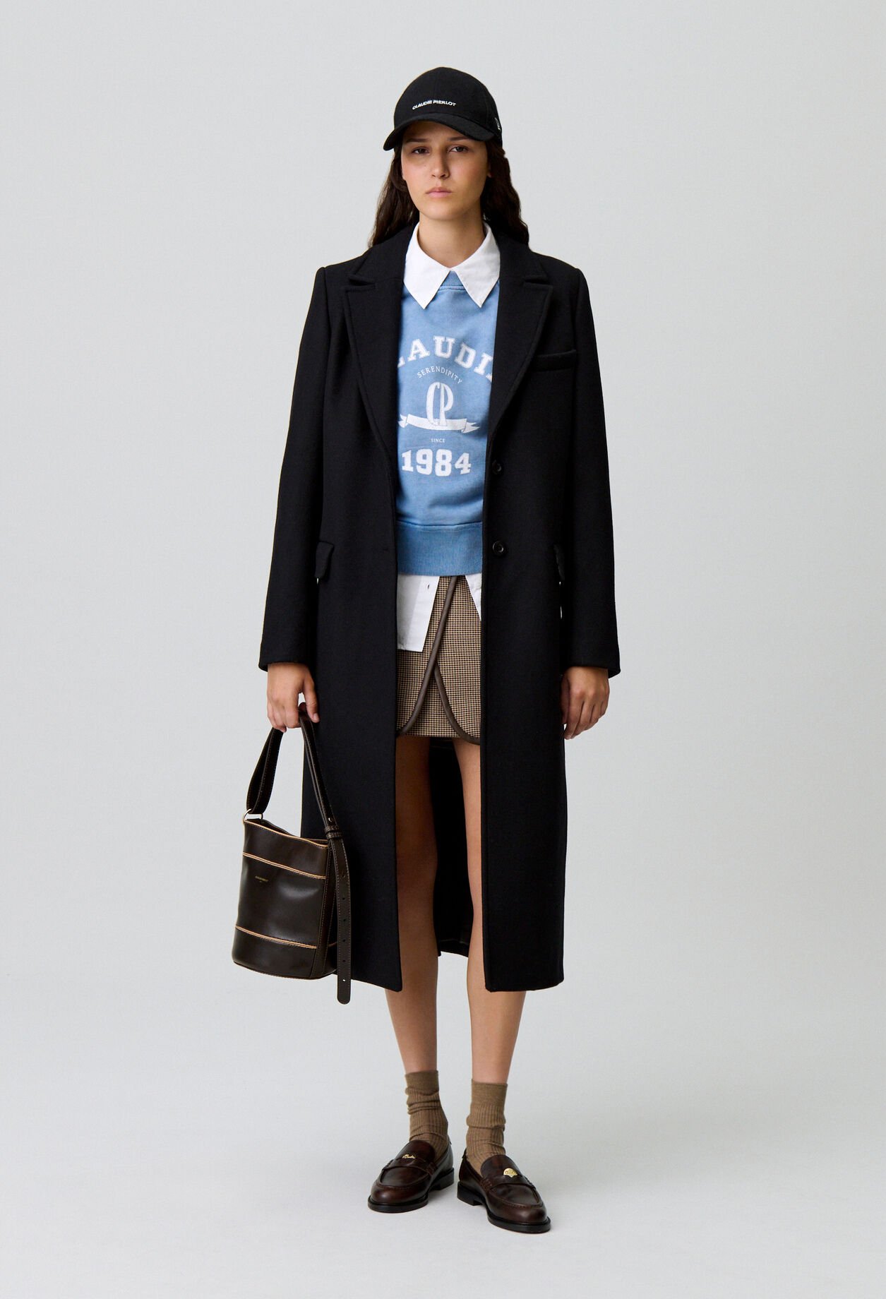 Long straight wool coat