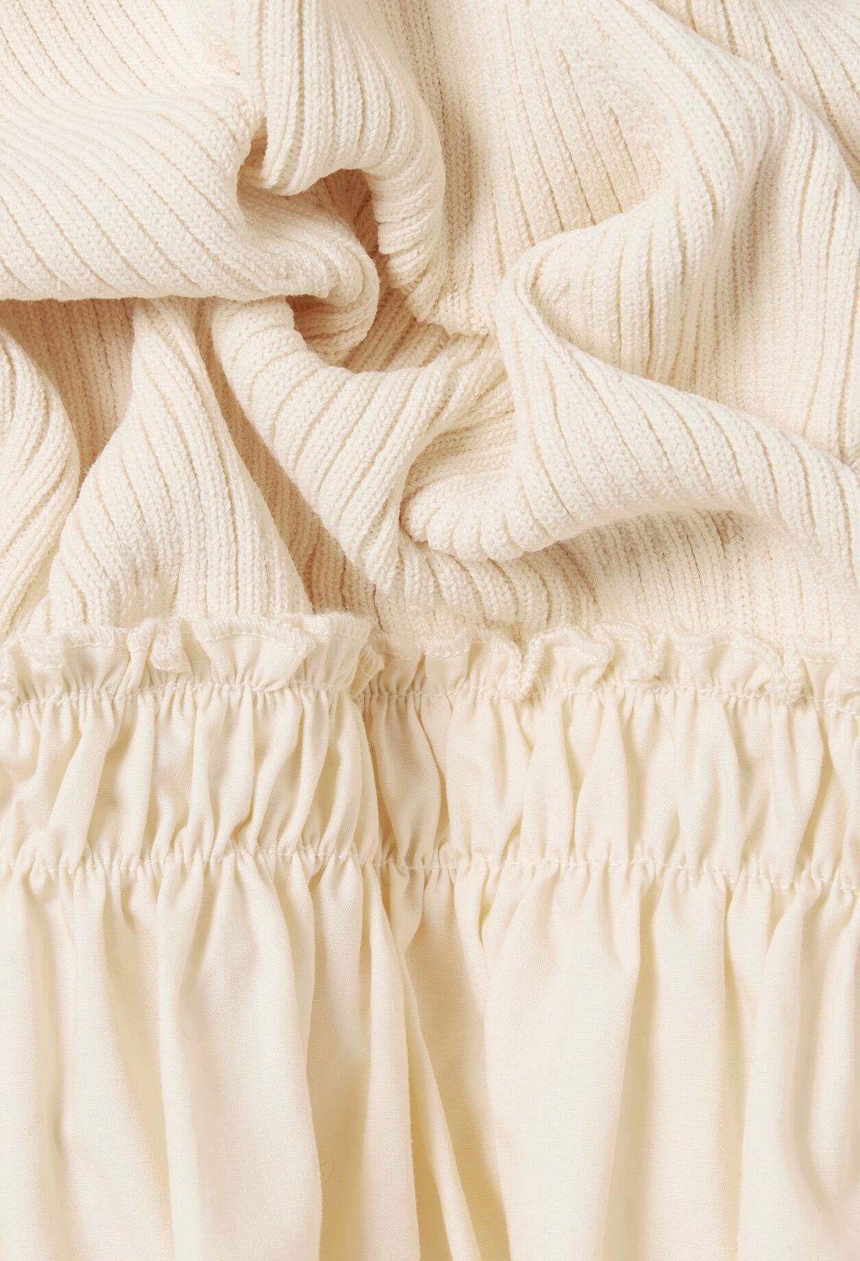Midi dress with knit bodice