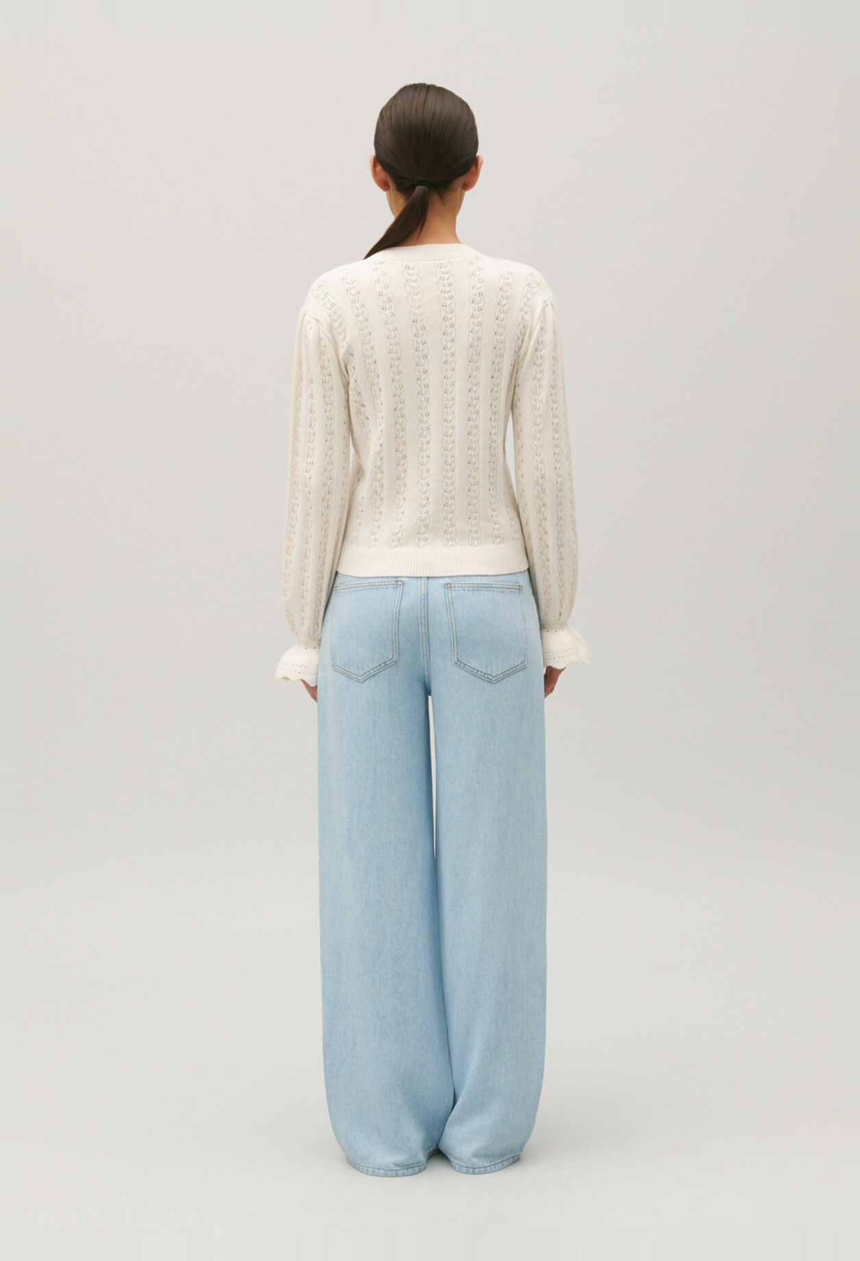 Ecru knitted cardigan