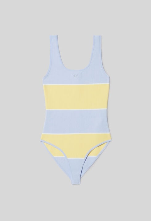 Two-Tone Fine Knit Bodysuit