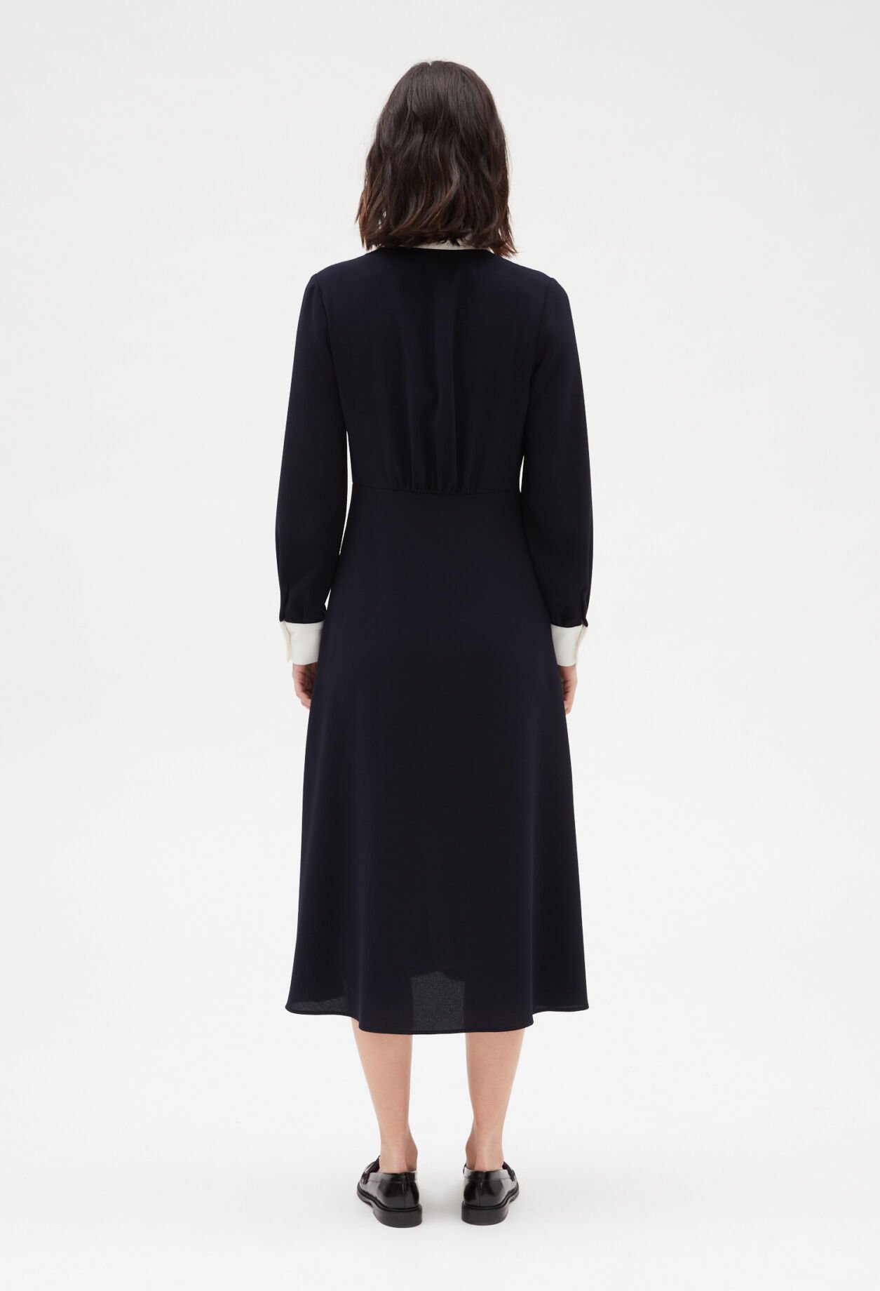 Navy blue mid-length dress