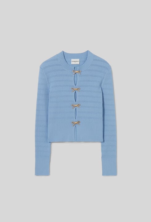 Knit Jumper with Bow Details